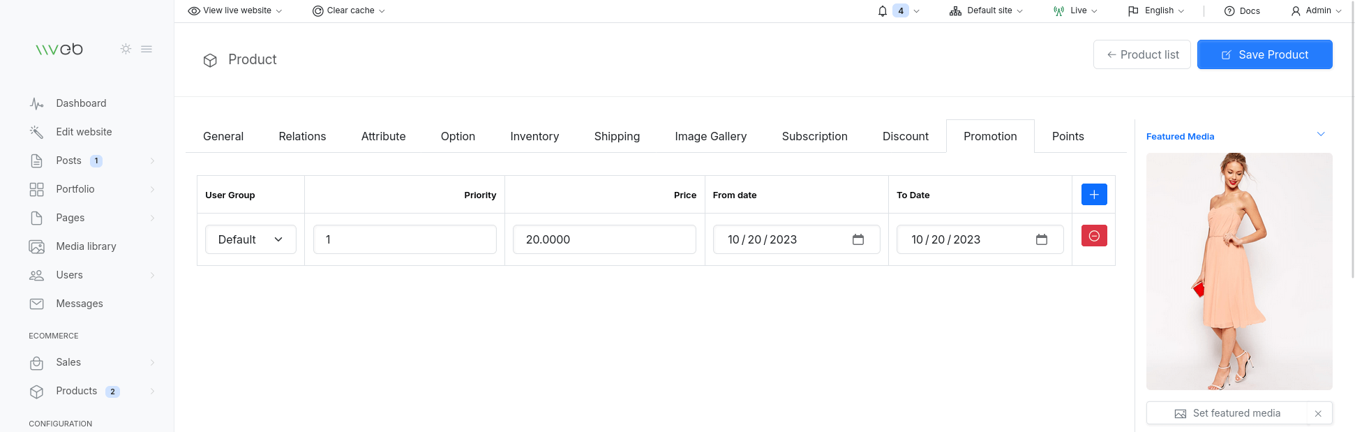Product promotion