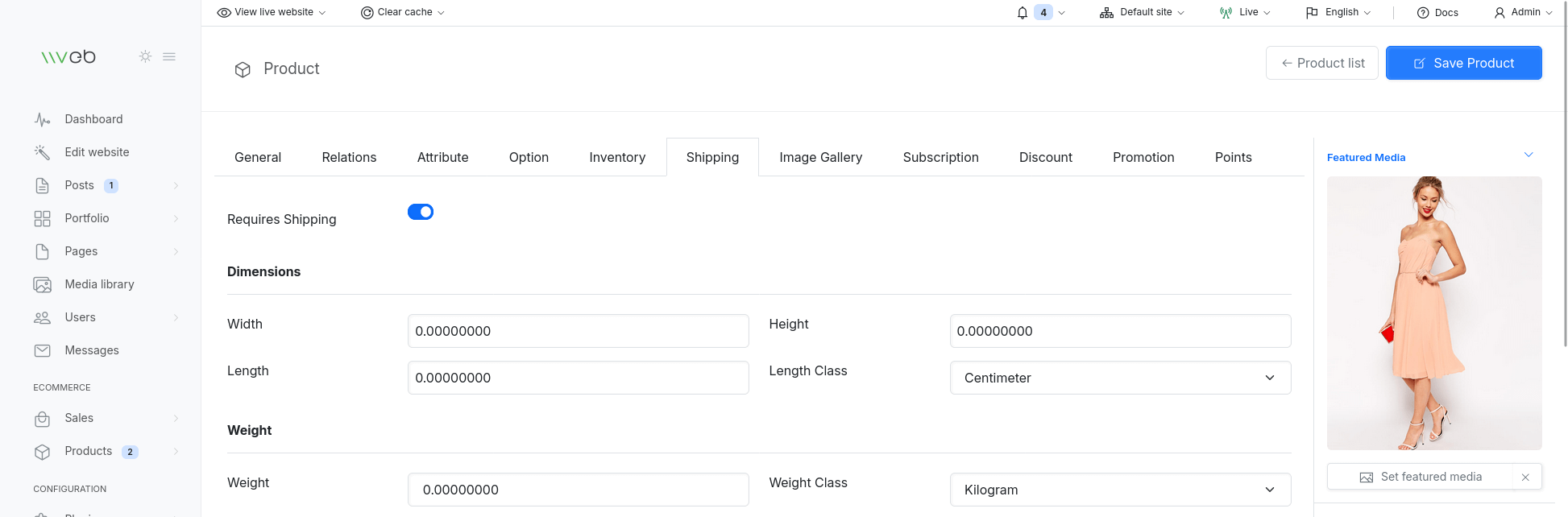Product shipping